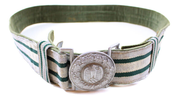 Original German WWII Heer Army Officer’s Dress Brocade Belt with Buckle - Image 9