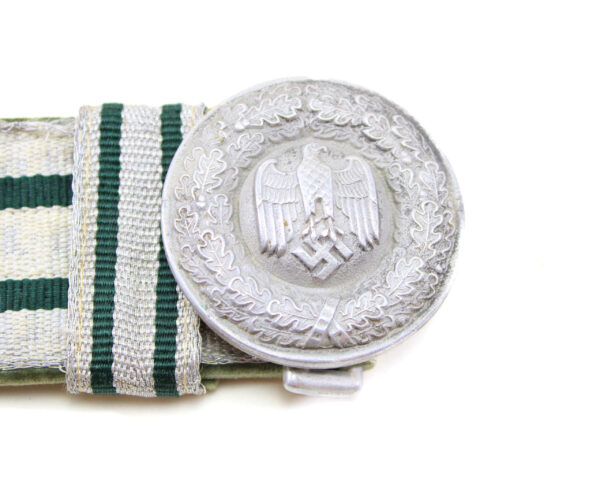 Original German WWII Heer Army Officer’s Dress Brocade Belt with Buckle - Image 2