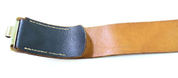 Original Bundeswehr Leather Belt with Buckle West German Army Military Surplus - Image 6