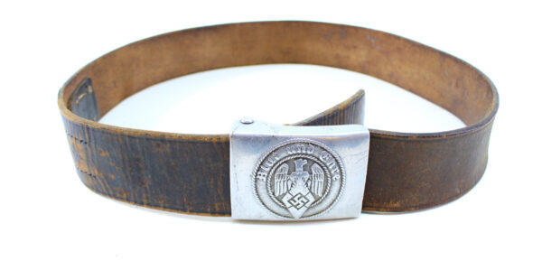 Original German WWII Hitler Youth Aluminum Belt with Buckle – RZM M4/38 - Image 2