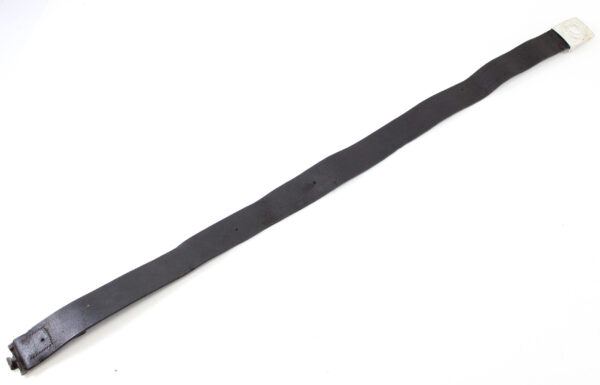Original German WWII Army (Heer) EM/NCO Black Leather Belt with Pebbled Aluminum Dress Buckle – Stamped Heidelberg 1941 - Image 4