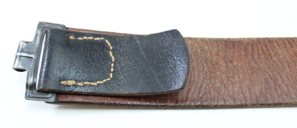 Original German WWII Wehrmacht Army (Heer) EM/NCO Belt with Pebbled Aluminum Buckle – Richard Sieper & Söhne, Lüdenscheid - Image 9
