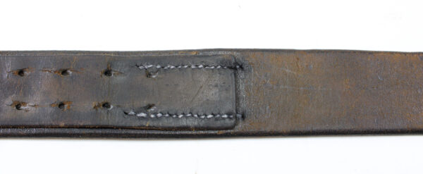 GERMAN WW2 POLICE EM/NCO'S ALUMINIUM BELT BUCKLE AND LEATHER BELT - Image 5