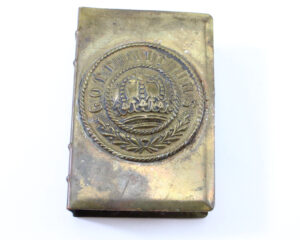 Original WWI German Brass Matchbox Holder – “Gott Mit Uns” Trench Art