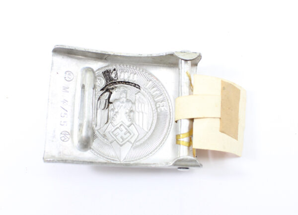 Original German WWII Hitler Youth Steel Belt Buckle with Original Paper Tag – Assmann & Söhne, Lüdenscheid - Image 2