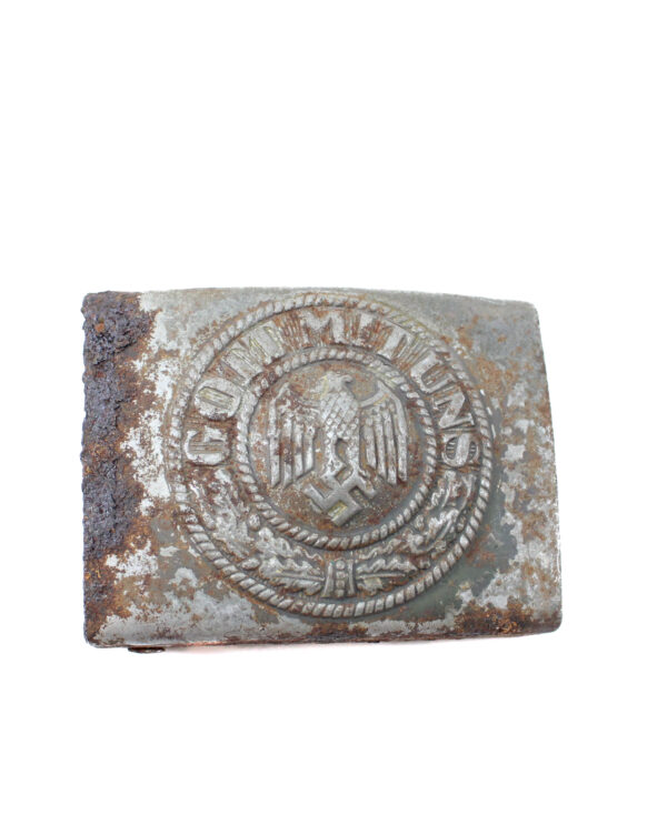 Original German WWII Heer Enlisted Man’s Steel Belt Buckle – Marked B&N 1942
