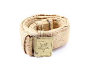 Original Vietnam War North Vietnamese Army (NVA) / Viet Cong Early Khaki Canvas Belt with Brass Star Buckle