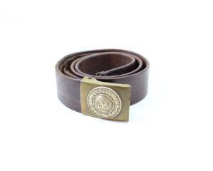 Original Imperial German WWI Prussian M1895 Belt with “Gott Mit Uns” Brass & Nickel Buckle