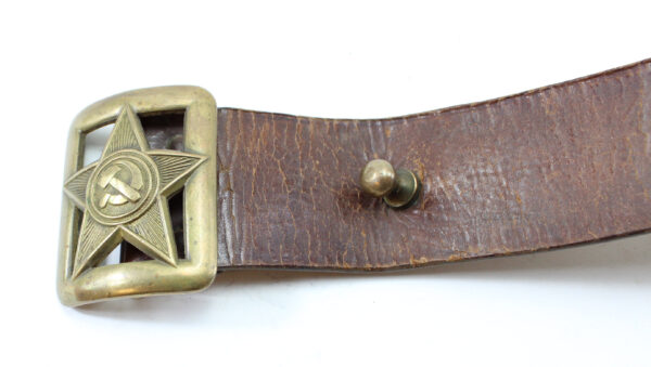 WWII Soviet Union Original Officer’s Belt – Model 1935 (M-35) RKKA – Extremely Rare - Image 6