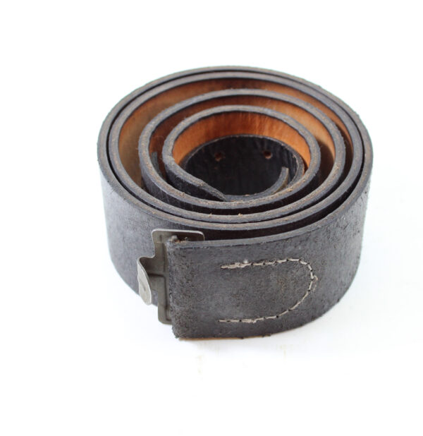 Post-War German WWII Wehrmacht-Style Leather Belt (No Buckle)