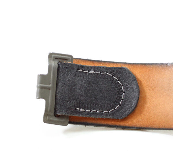 Post-War German WWII Wehrmacht-Style Leather Belt (No Buckle) - Image 2