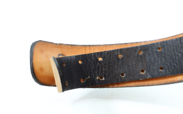 Post-War German WWII Wehrmacht-Style Leather Belt (No Buckle) - Image 3
