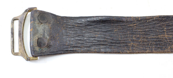 Original Imperial Russian WWI Belt Buckle with Double-Headed Eagle Crest and Leather Belt - Image 3