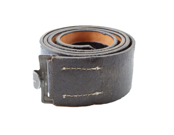Post-War German WWII Wehrmacht-Style Leather Belt (No Buckle)