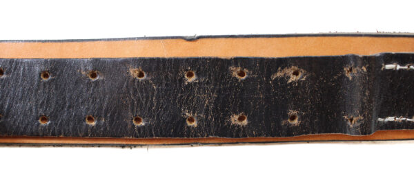 Post-War German WWII Wehrmacht-Style Leather Belt (No Buckle) - Image 4