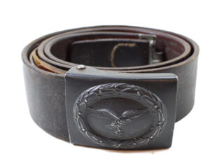Original WWII German Luftwaffe EM/NCO Belt & Buckle – Wittkop & Co. Bielefeld Belt, RS&S Buckle