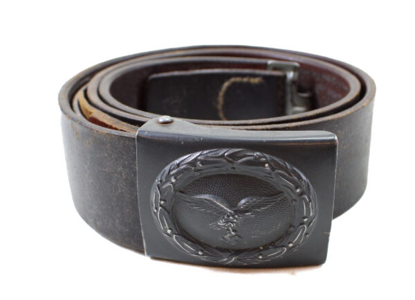 Original WWII German Luftwaffe EM/NCO Belt & Buckle – Wittkop & Co. Bielefeld Belt, RS&S Buckle