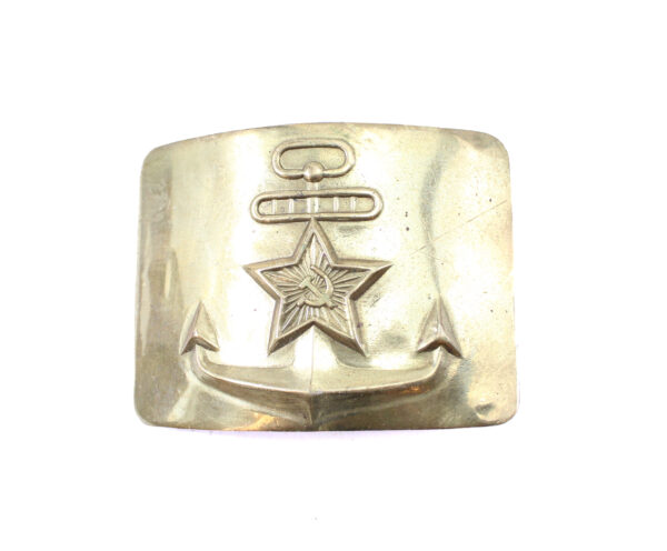 Cold War Era Soviet / USSR Navy Brass Belt Buckle