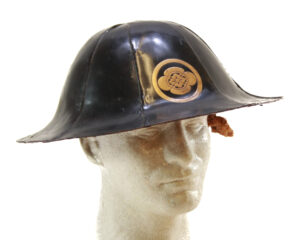Authentic Japanese Iron Jingasa Helmet – Maruni Mokko Kamon Crest