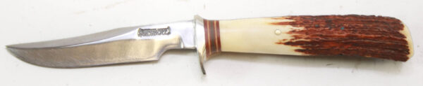 Authentic Randall Made #8-4 Knife – Antler Handle with Compass, Original Sheath, Old Style Blade - Image 3