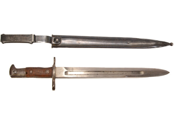 Authentic US 1898 Krag Bayonet dated 1901 with 1899-1905 modification scabbard - Image 2