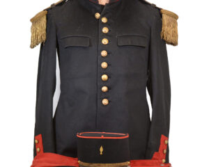 Authentic French Infantry Officers Pre-1914 Model 1871 Tunic, Pre-1914 Pantalon Rouge Trousers and Infantry Officer Foreign Legion Kepi