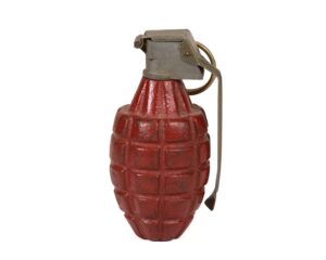 KI marked red MKII training grenade INERT