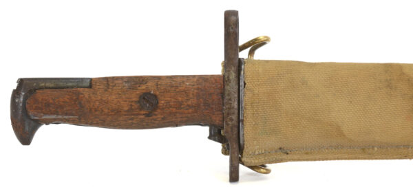 Original Pre-WWI U.S. M1905 Springfield Bayonet 1906 manufactured with M1910 Scabbard - Image 2