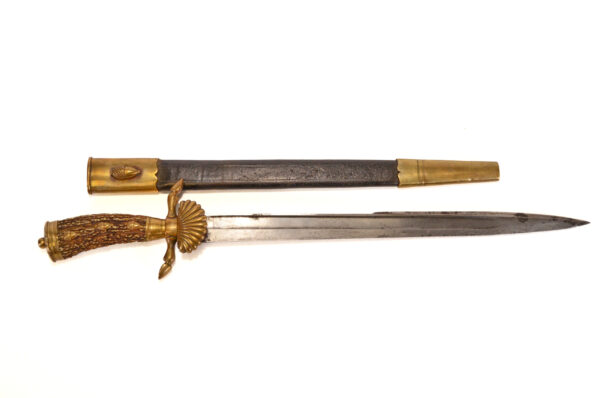 WWII Imperial German Hunting Hirschfanger Forrester's Knife - Image 3