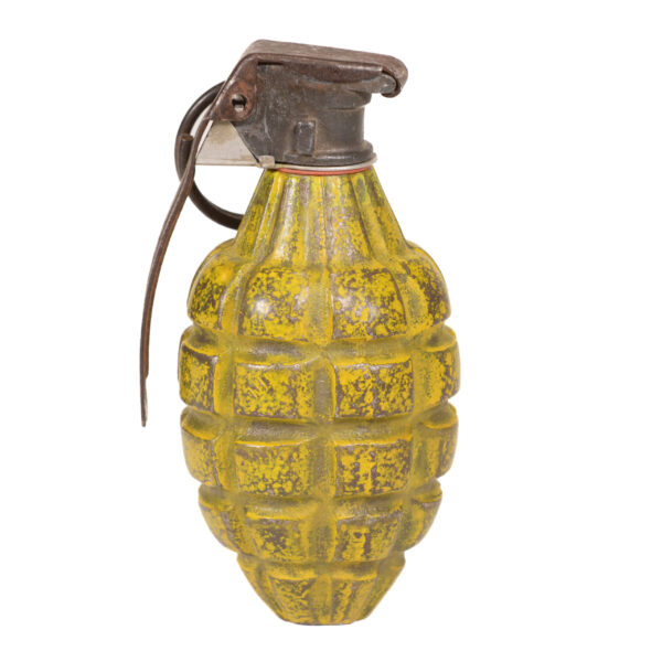 WWII mkII first style hang grenade yellow INERT - Image 8