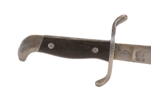Original Argentine Model 1909 Artillery Bolo with Scabbard - Rare Intact Crest - Argentinian manufacture - Image 6