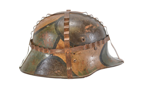 Interwar German M16 Helmet – Early Smooth Paint, 3-Pad Liner, and Rare Foliage Basket