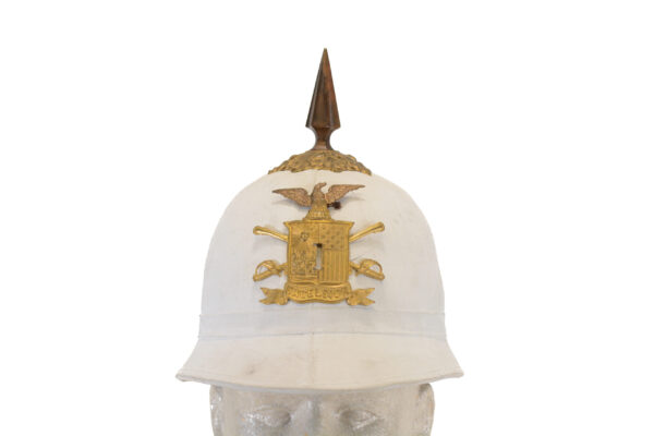 US Infantry M1889 New York Nat. Guard white dress spike and pith by Horstmann & Bros - Image 6