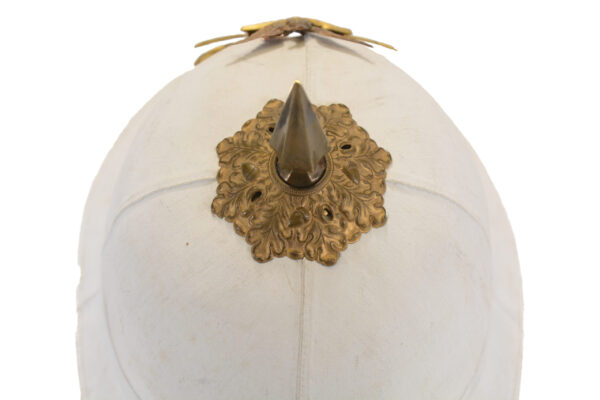 US Infantry M1889 New York Nat. Guard white dress spike and pith by Horstmann & Bros - Image 7
