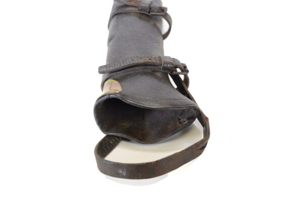Original U.S. Indian Wars M1886 Springfield Trapdoor Cavalry Carbine Leather Boot Scabbard - Image 6