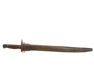 US M1917 Rifle Bayonet – Remington Manufactured with GF & MF marked Leather Sheath