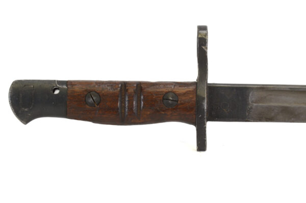US 1917 rifle bayonet Remington manufactured - GF & MF marked leather sheath - Image 6
