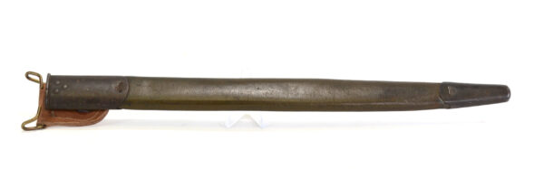 US 1917 rifle bayonet Remington manufactured - GF & MF marked leather sheath - Image 13