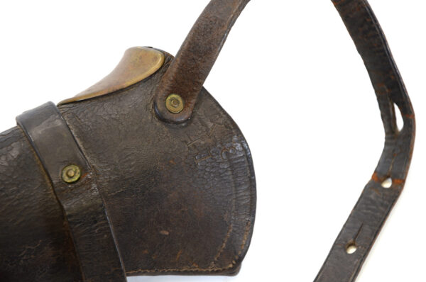 Original U.S. Indian Wars M1886 Springfield Trapdoor Cavalry Carbine Leather Boot Scabbard - Image 2