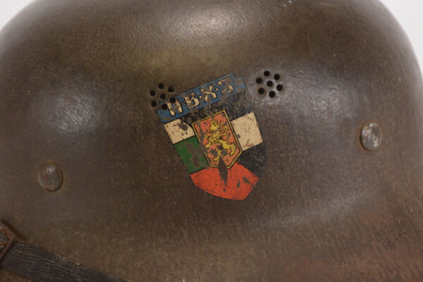 Bulgarian Royal Army Air Defence And Chemical Protection Model 1938 "Luftschutz" Steel Helmet - Image 10