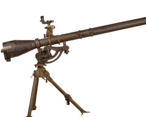 U.S. Firestone M20 Recoilless Rifle with M1917A1 Tripod — Made Inert — Includes Spent Case & M45 Light Instrument