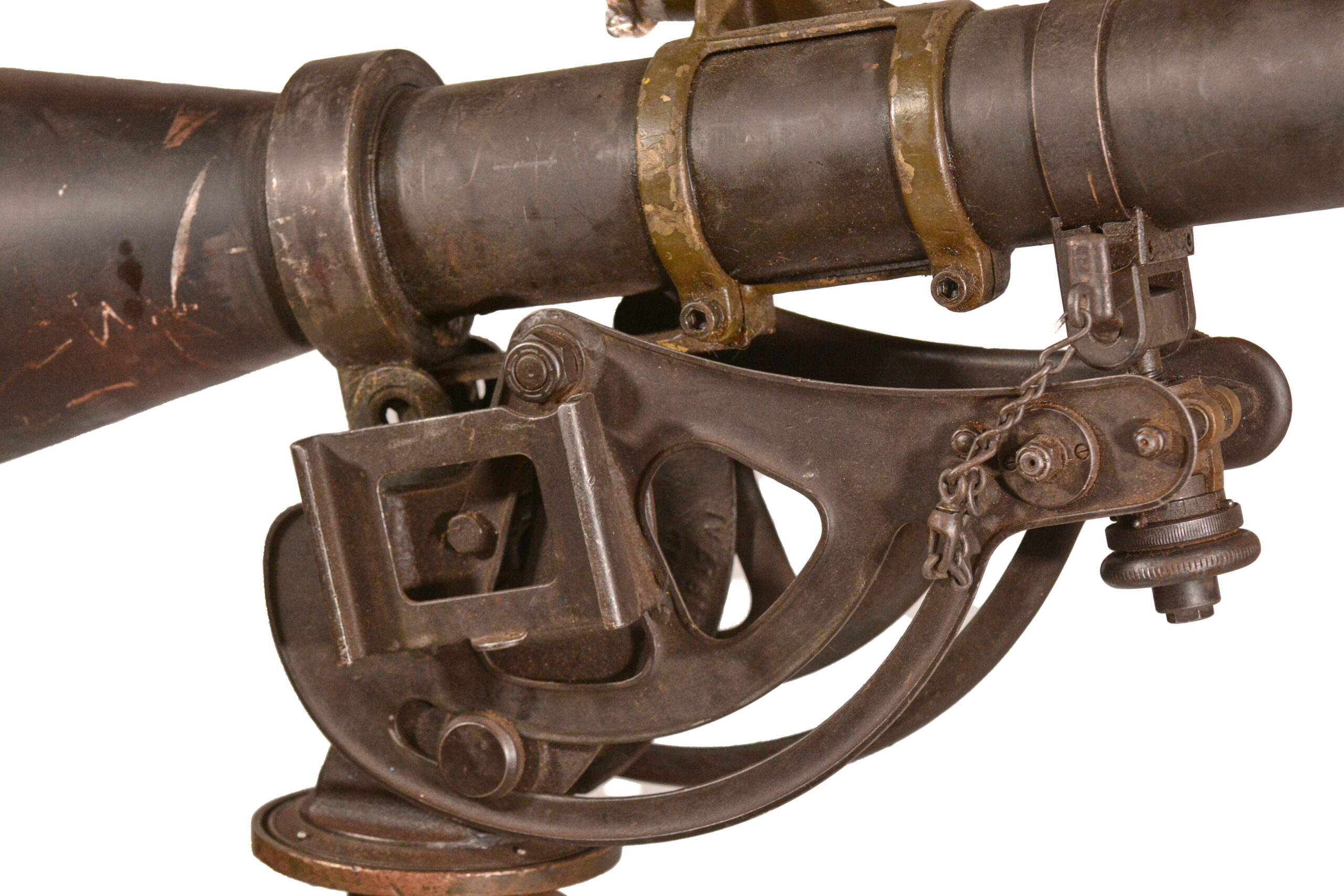 U.S. Firestone M20 Recoilless Rifle with M1917A1 Tripod — Made Inert — Includes Spent Case & M45 Light Instrument - Image 11