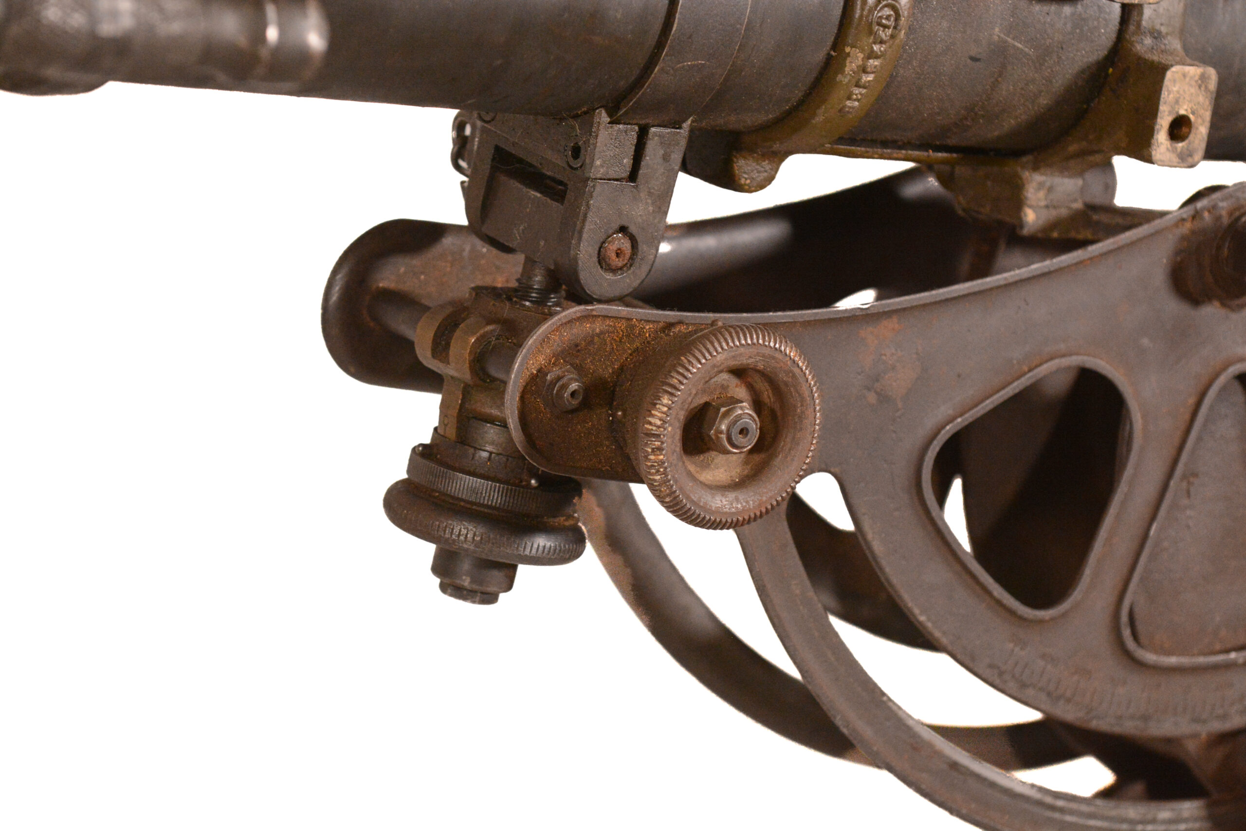 U.S. Firestone M20 Recoilless Rifle with M1917A1 Tripod — Made Inert — Includes Spent Case & M45 Light Instrument - Image 12