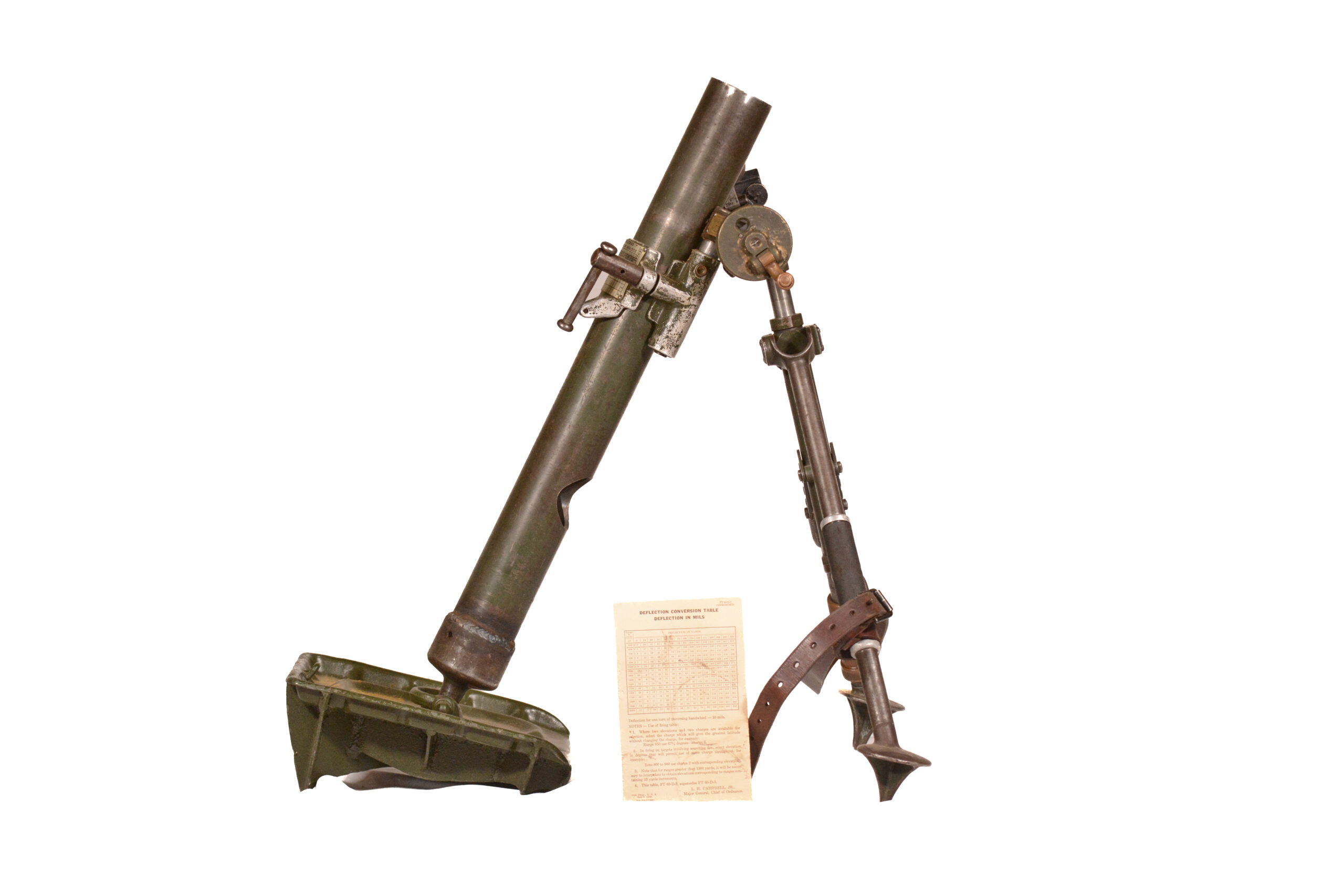 RARE Spanish-Contract Brandt Mle 1935 60-mm Mortar — Mortier de 60 mm Mle 1935 (Inert / Display Piece)
