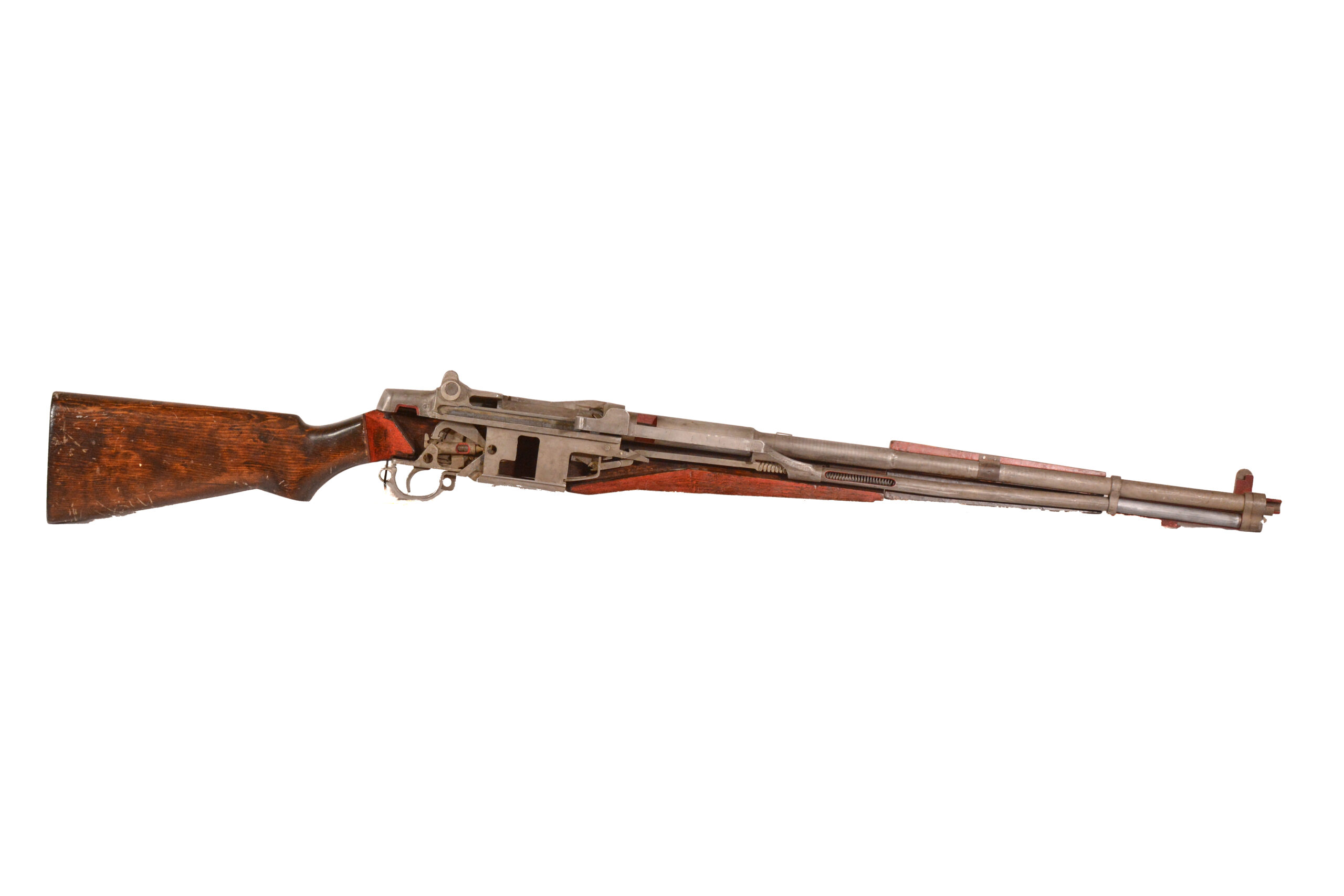 Original U.S. WWII M1 Garand Semi-Automatic Rifle Cutaway Oversized 7 Foot Classroom Trainer Demonstrator - Image 6