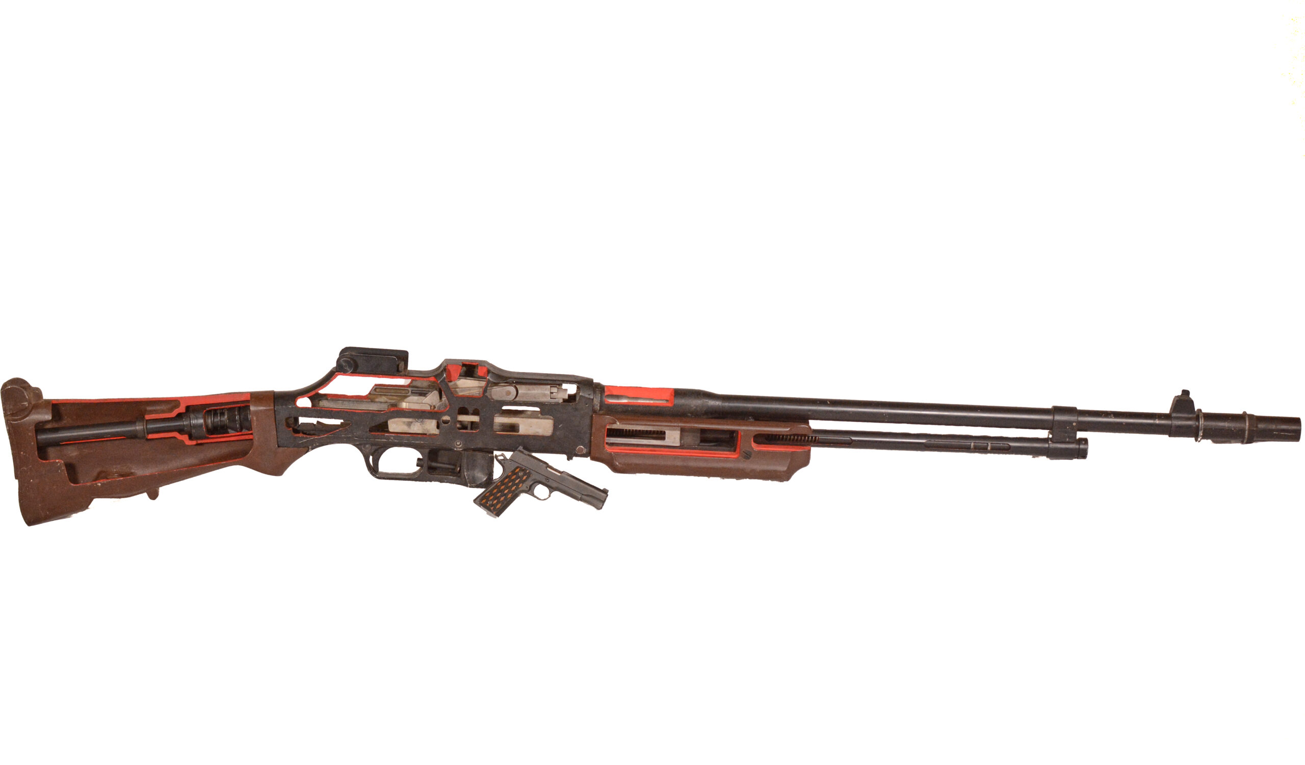 Original U.S. WWII 1918 BAR Cutaway M23 Classroom Trainer (93" long) - Image 2