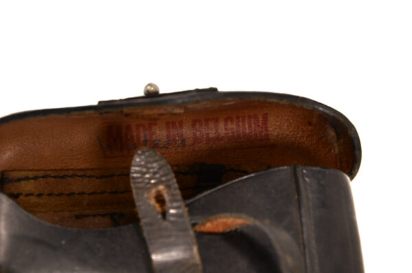 Original Post WWII German Police Issue Hi-Power Black Leather Holster by Geco - Image 5