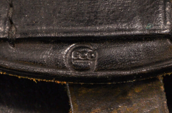 Original Post WWII German Police Issue Hi-Power Black Leather Holster by Geco - Image 6