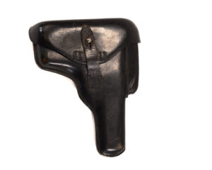 Original Post WWII German Police Issue Hi-Power Black Leather Holster by Geco