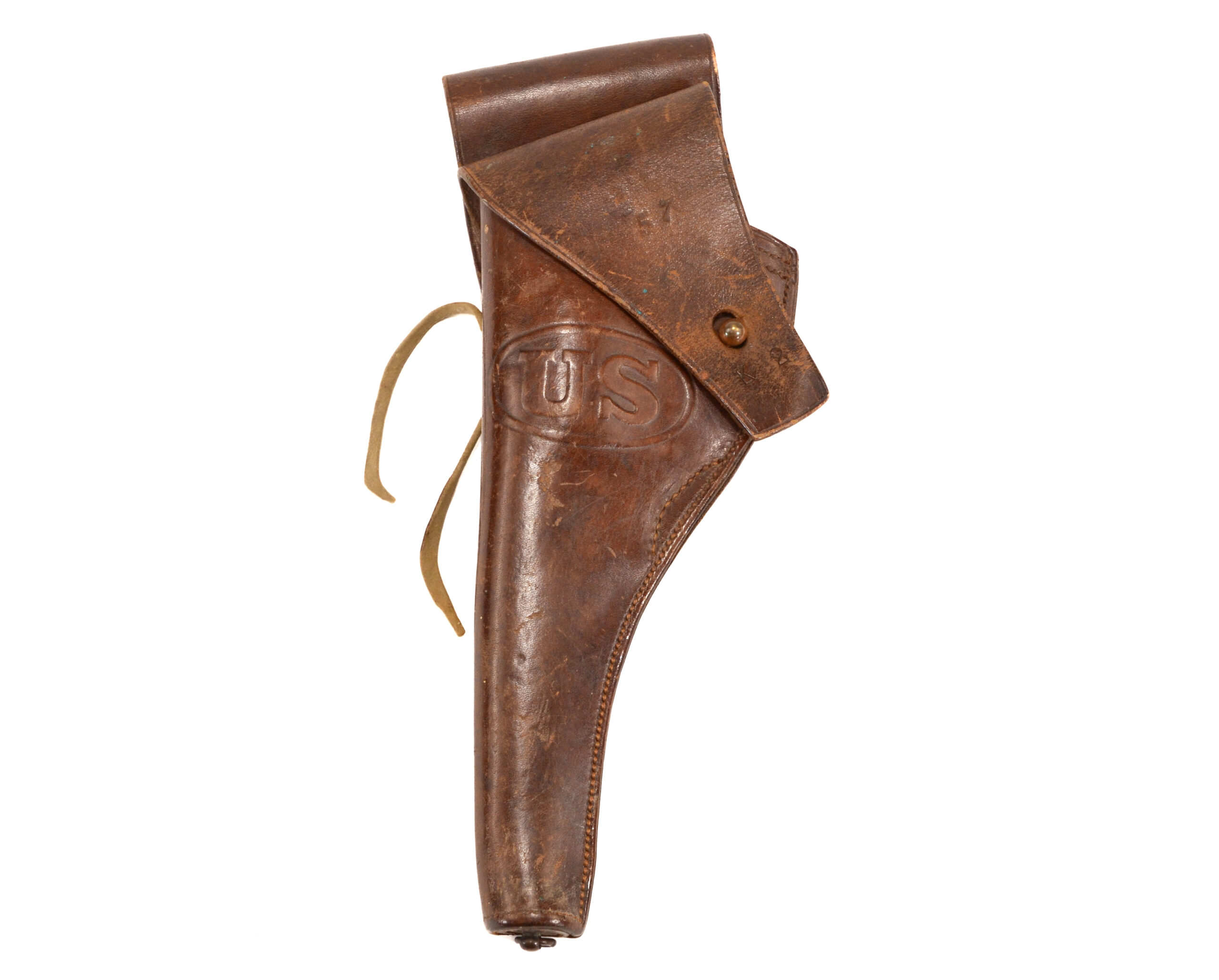 Original U.S. WWI Colt M1892 / S&W M1902 Revolver Holster by Rock Island Arsenal – Dated 1906